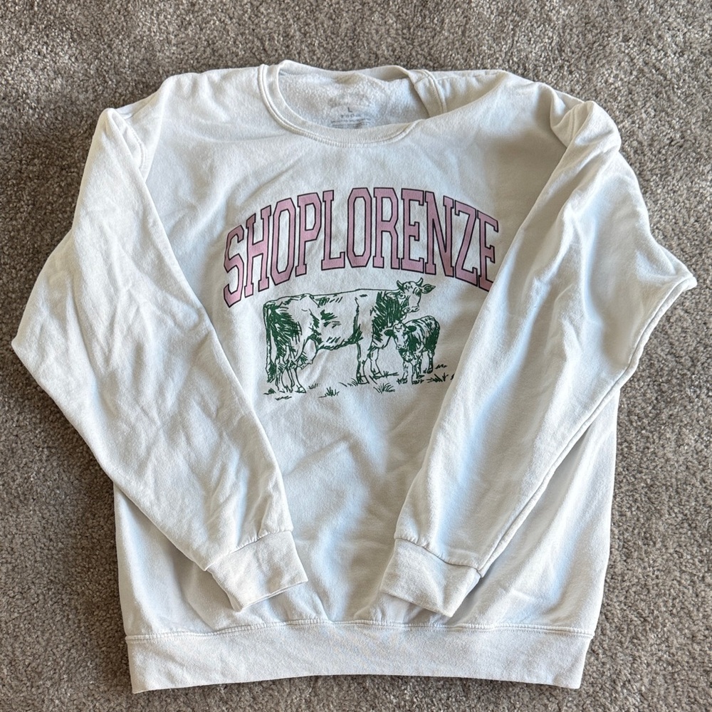 Shoplorenze White Graphic Women's Sweater